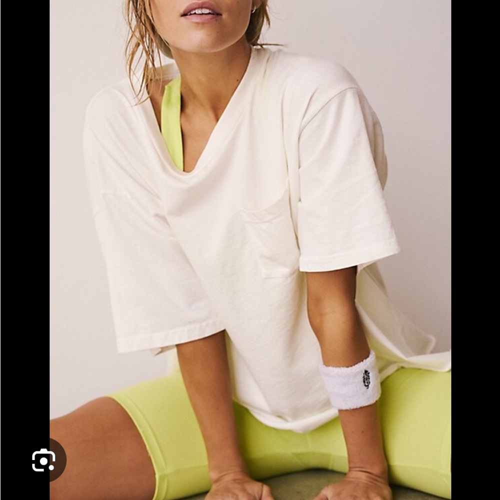 Free People no sweat pocket tee. Sold out in white currently